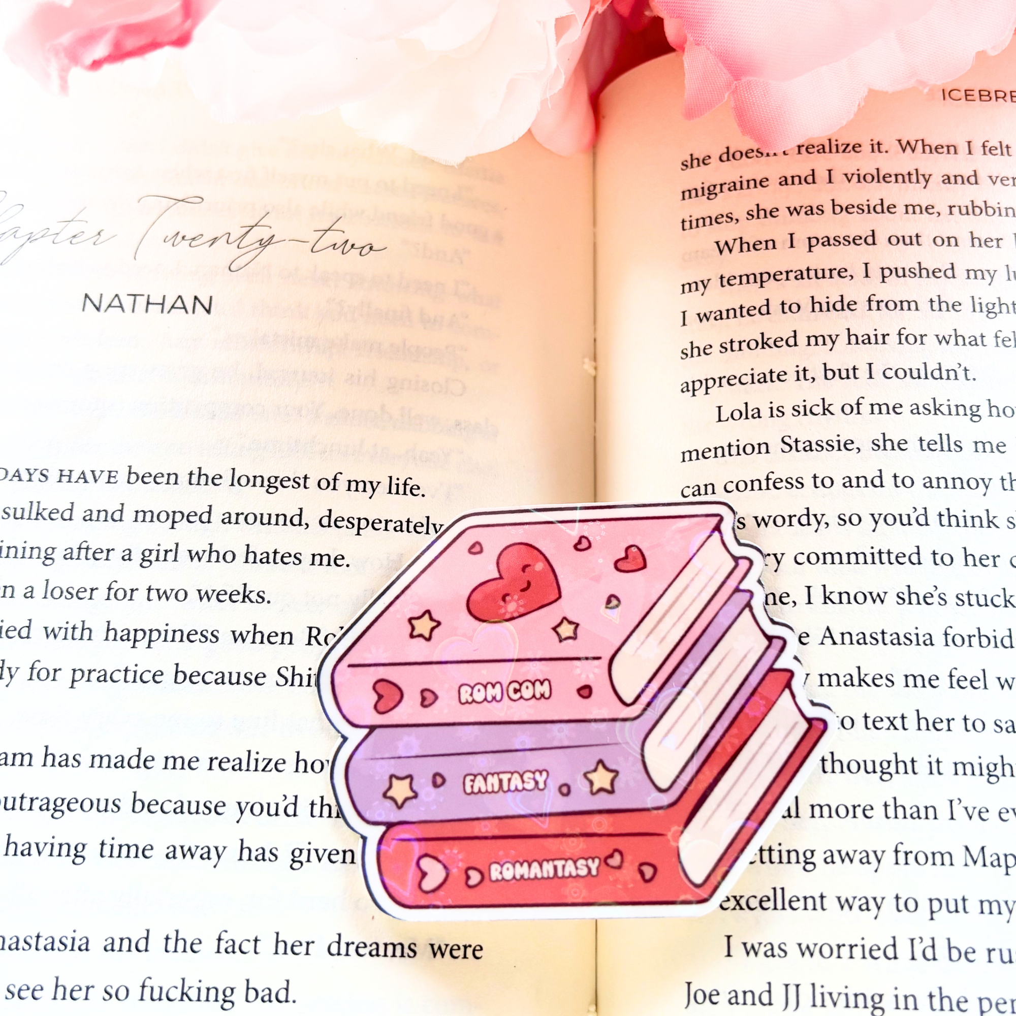Romance Book Stack Sticker