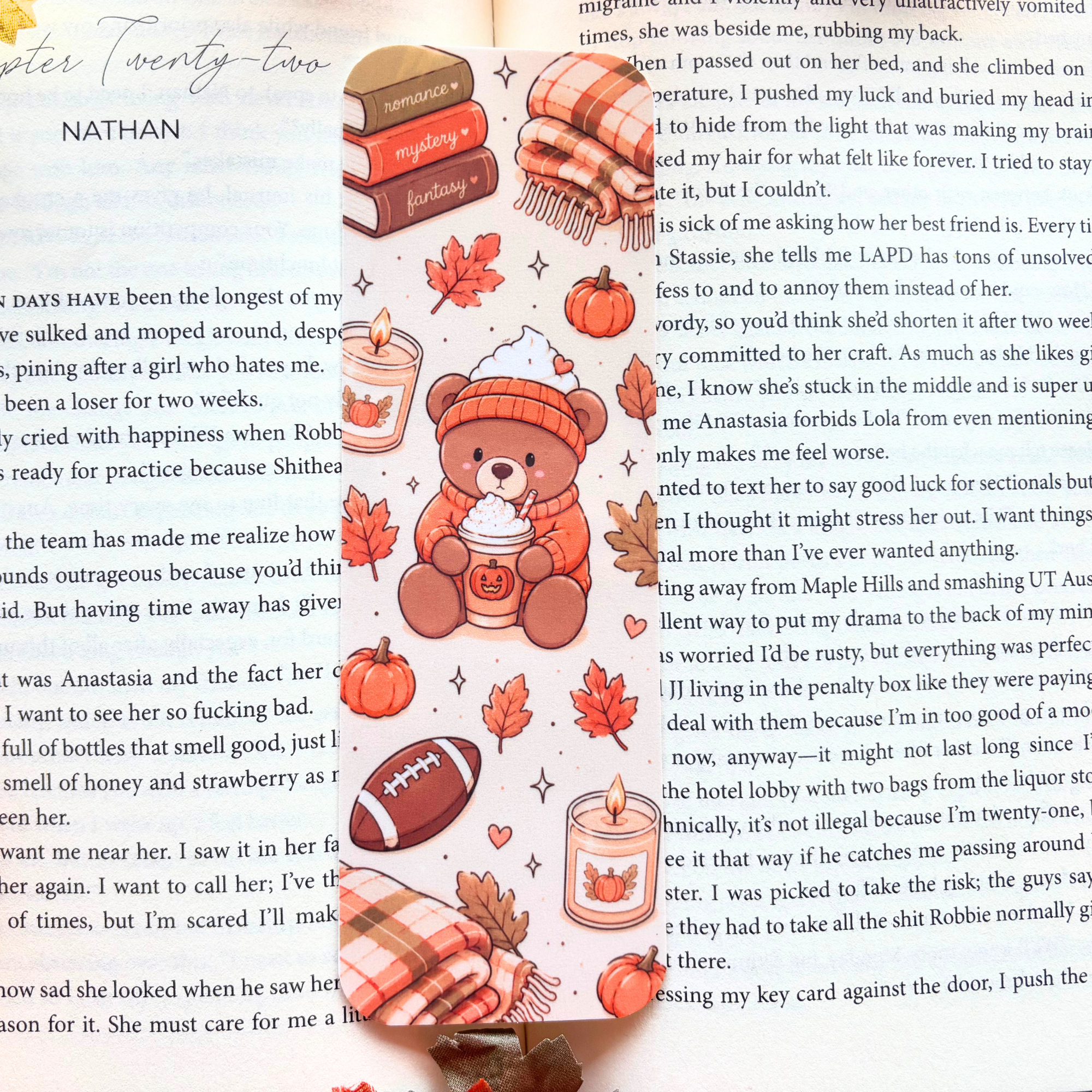 Pumpkin Bear Bookmark