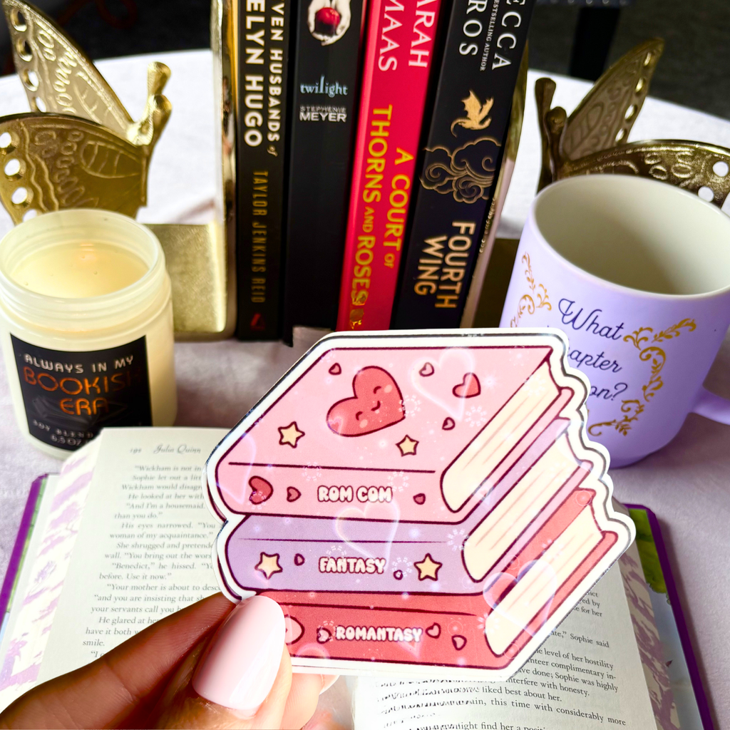 Romance Book Stack Sticker