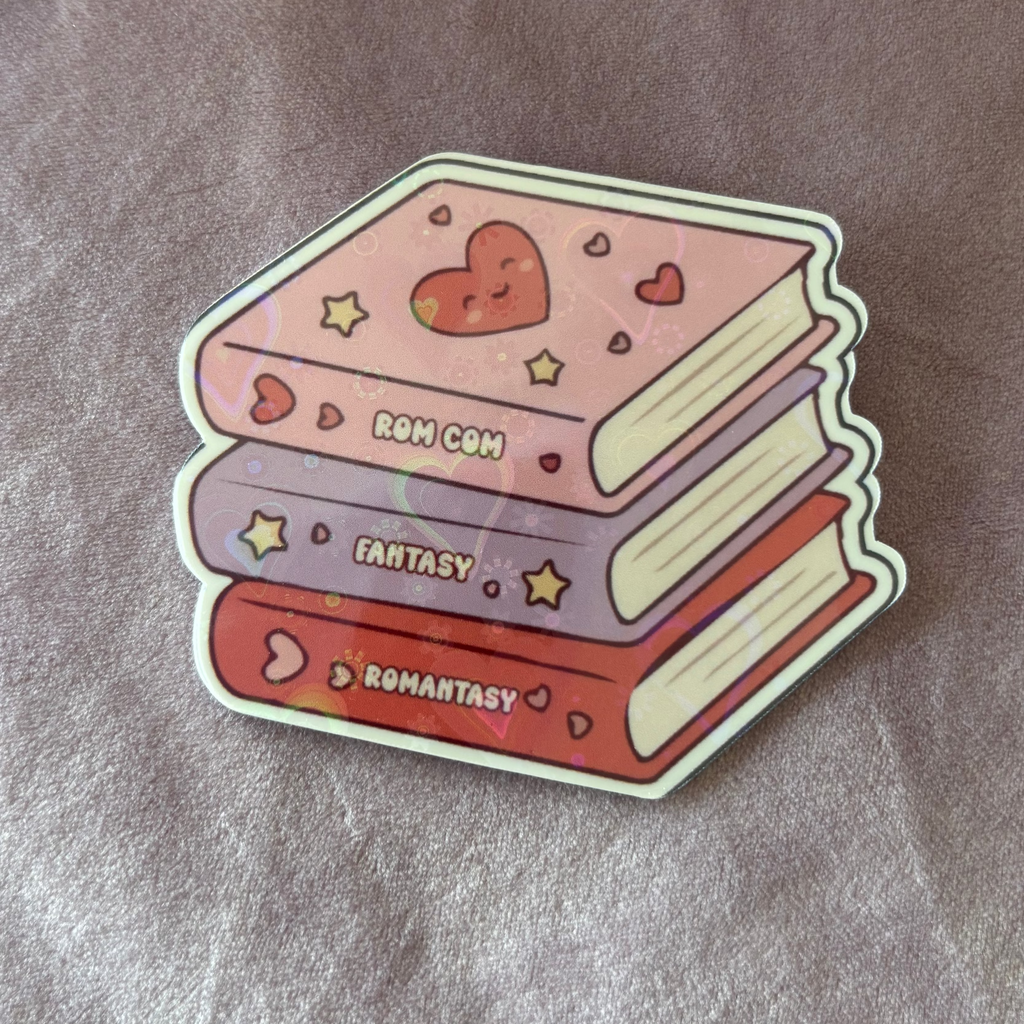 Romance Book Stack Sticker