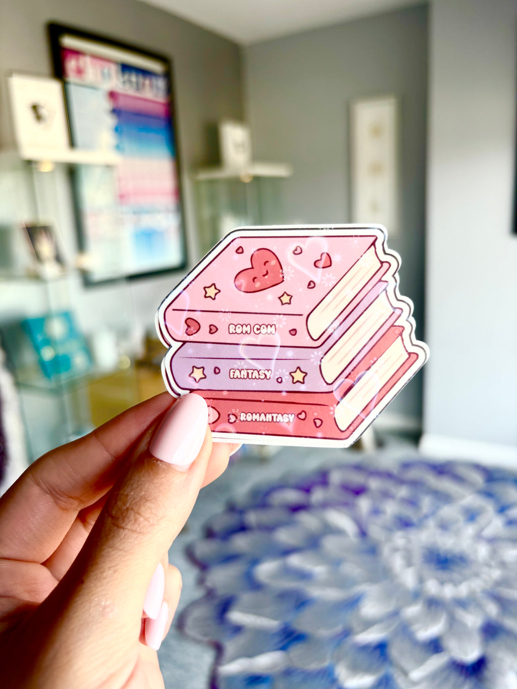 Romance Book Stack Sticker