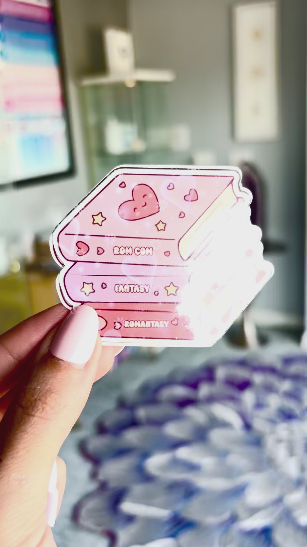 Romance Book Stack Sticker